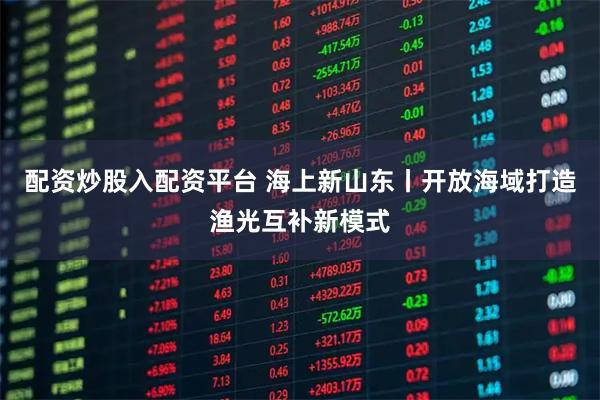 配资炒股入配资平台 海上新山东丨开放海域打造渔光互补新模式